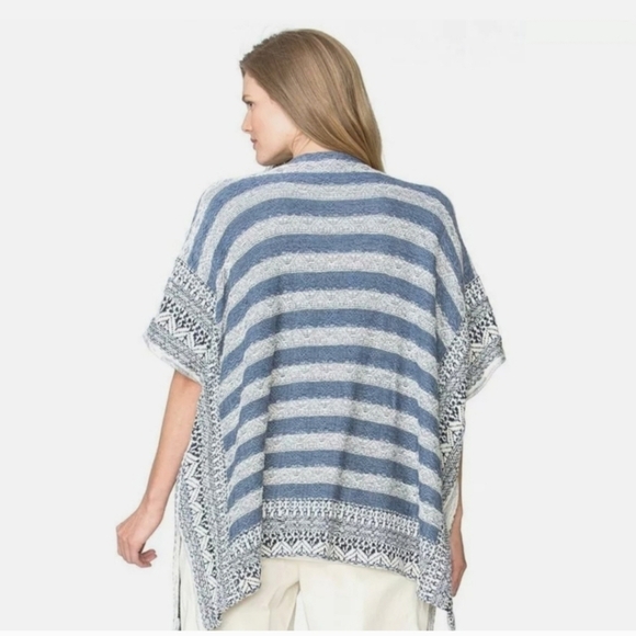 CHAPS open front sweater poncho L - Picture 2 of 10